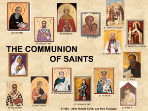 The Communion of Saints - Catholic Biblical Apologetics