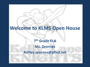 Welcome to KLMS Open House