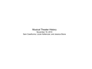 Musical Theatre History - Queen Anne's County Public Schools