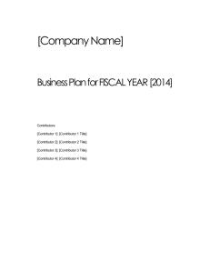 Business Plan Template (Word docx)
