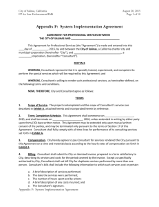 Appendix F - System Implementation Agreement