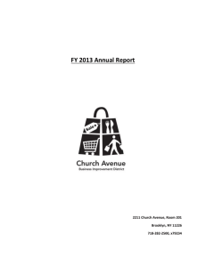 2013 Annual Report - Church Avenue BID Church Avenue BID
