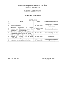 Academic Calender - Rosary College of Commerce and Arts