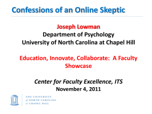 Slide 1 - The UNC Center for Faculty Excellence