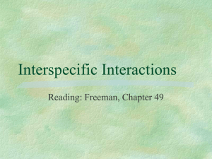 Interspecific Interactions