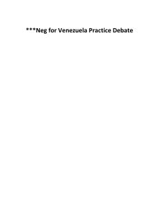 Neg For Venezuela Practice Debate
