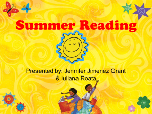 2015 Summer Reading Power Point