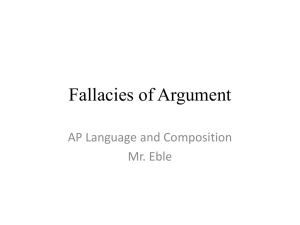 Fallacies of Argument