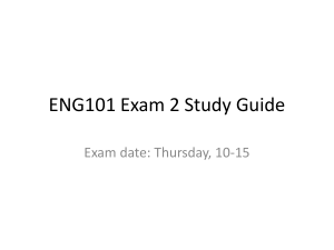 ENG101 Exam 1 Study Guide