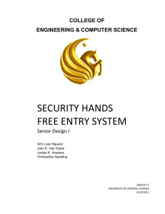 security hands free entry system