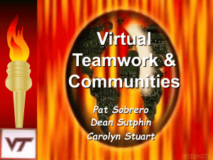 Virtual Teamwork and Community