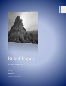 EDTE 440 Belief Paper