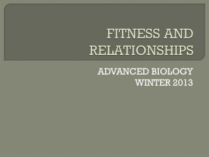 Fitness - madisonadvancedbiology