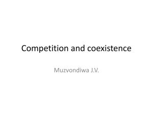 Competition and coexistence
