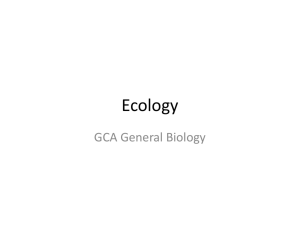 Ecology - gcaramsbiology