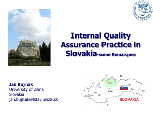 Jan Bujnak - Internal Quality Assurance Practice in Slovakia