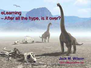 eLearning: After all the hype. Is it over