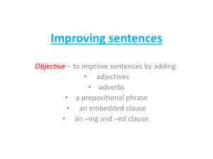 Improving sentences