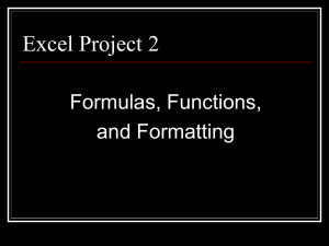 CTA excel project 2 note guide for students