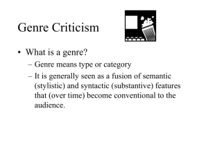 Genre Criticism