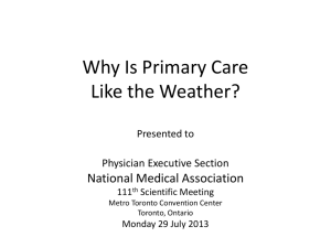 Why Is Primary Care Like the Weather?