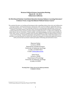 Western Political Science Association Meeting March 28
