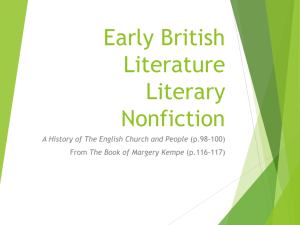 Early British Nonfiction Intro