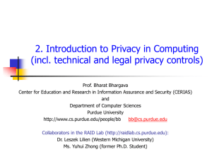 Introduction to Privacy in Computing