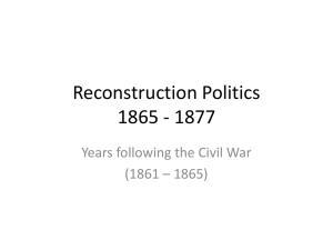 Reconstruction Politics