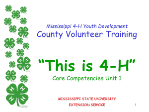 This is 4-H - Mississippi State University Extension Service