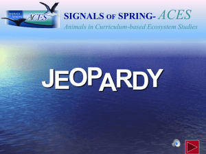 Jeopardy Game - Signals of Spring