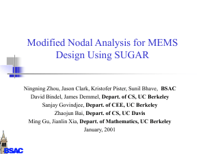 Modified Nodal Analysis for Micro-Electro