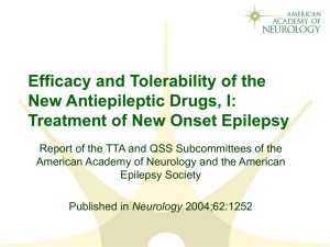 Efficacy and Tolerability of the New Antiepileptic Drugs, I: Treatment