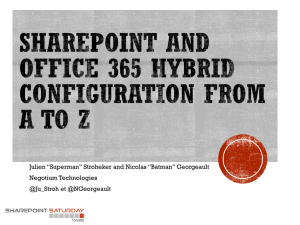 SharePoint and Office 365 Hybrid configuration from A to Z