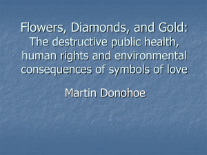 Flowers, Diamonds, and Gold - Public Health and Social Justice