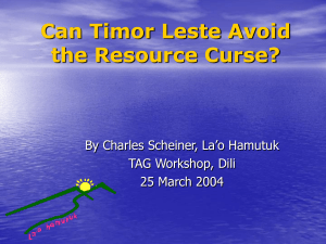 powerpoint Can Timor Leste Avoid the Resource