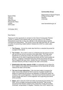 Corporate Letter Template - Warwickshire County Council