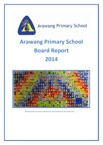 Arawang Primary Annual School Board Report 2014