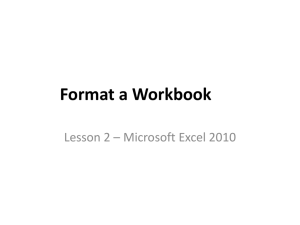 Format a Workbook