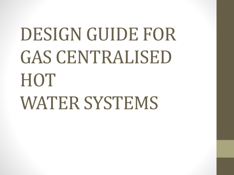 Centralised Gas Hot Water Service Reimbursement Scheme
