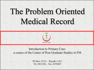 Source Oriented Medical Record