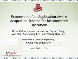 Framework of an Application-Aware Adaptation