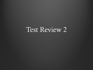 Test Review 2