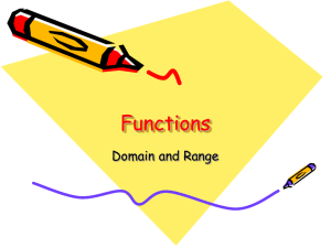 Functions: Domain and Range