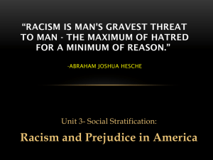Racism and Prejudice in America