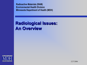 Radiological Issues: An Overview