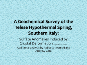 Sulfate Anomalies in the Telese Hypothermal Spring, Italy