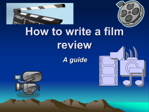 How to write a movie review