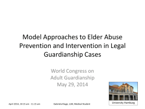 Prevention and Intervention in Legal Guardianship Cases