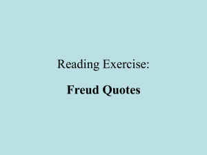 Reading Exercise: Freud Quotes